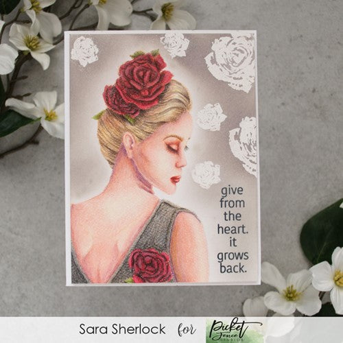 Simon Says Stamp! Picket Fence Studios ICONIC BEAUTY THERESA Clear Stamps ib101*