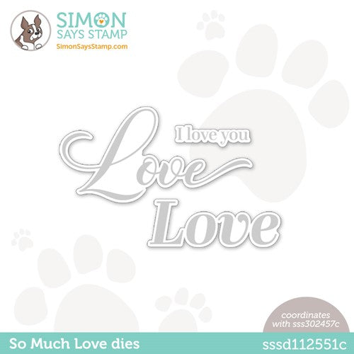Simon Says Stamp! Simon Says Stamp SO MUCH LOVE Wafer Dies sssd112551c