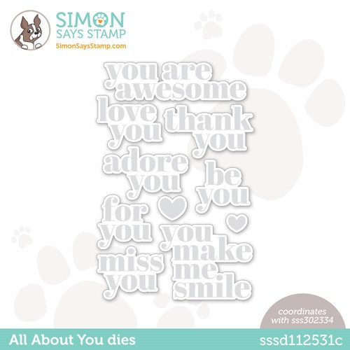 Simon Says Stamp! Simon Says Stamp ALL ABOUT YOU Wafer Dies sssd112531c