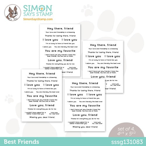 Simon Says Stamp! Simon Says Stamp Sentiment Strips THE BEST FRIENDS sssg131083
