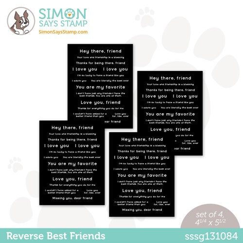 Simon Says Stamp! Simon Says Stamp Sentiment Strips REVERSE THE BEST FRIENDS sssg131084