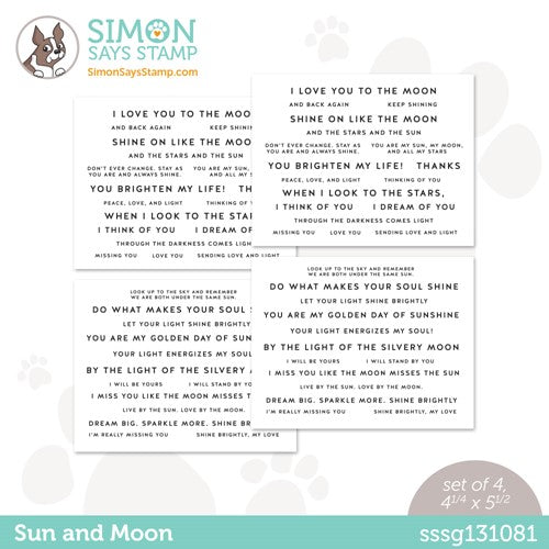 Simon Says Stamp! Simon Says Stamp Sentiment Strips SUN AND MOON sssg131081