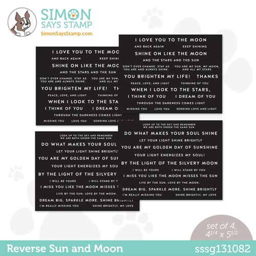 Simon Says Stamp! Simon Says Stamp Sentiment Strips REVERSE SUN AND MOON sssg131082