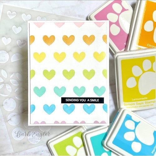 Simon Says Stamp! Simon Says Stamp Stencils POLKA HEARTS ssst221604