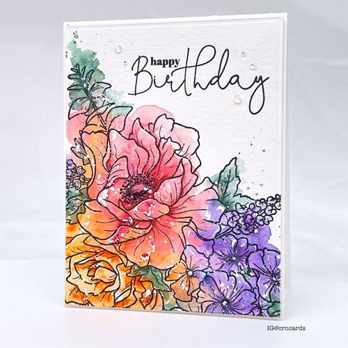 Simon Says Stamp! Simon Says Clear Stamps BEAUTIFUL BOUQUET sss202418