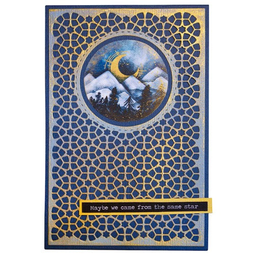 Simon Says Stamp! Studio Light CARDSHAPE RECTANGLE Moon Flower Dies slmflcd138*