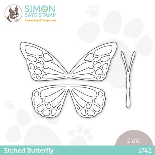 Simon Says Stamp! Simon Says Stamp ETCHED BUTTERFLY Wafer Die s742