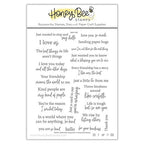 Simon Says Stamp! Honey Bee INSIDE KINDNESS SENTIMENTS Clear Stamp Set hbst400
