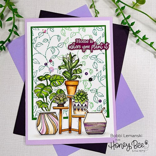 Simon Says Stamp! Honey Bee HAPPY PLANTS Clear Stamp Set hbst402 | color-code:ALT02