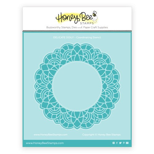 Simon Says Stamp! Honey Bee DELICATE DOILY Stencil hbsl096