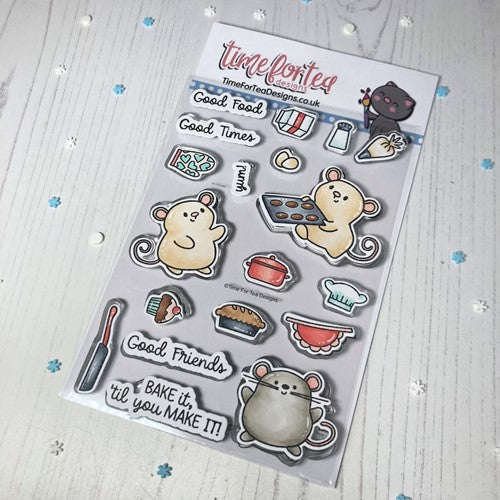 Simon Says Stamp! Time for Tea Designs BAKED WITH MORE LOVE Clear Stamps