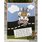 Simon Says Stamp! Riley and Company Funny Bones TURNING DOWN THE STEREO Cling Stamp RWD-966