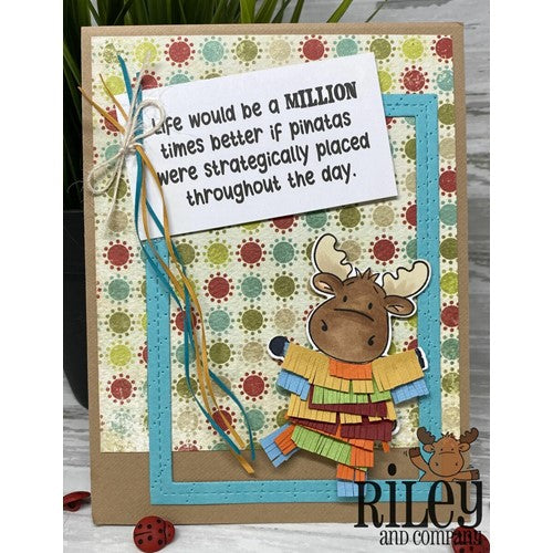 Simon Says Stamp! Riley And Company Funny Bones STRATEGICALLY PLACED PINATAS Cling Rubber Stamp RWD-967