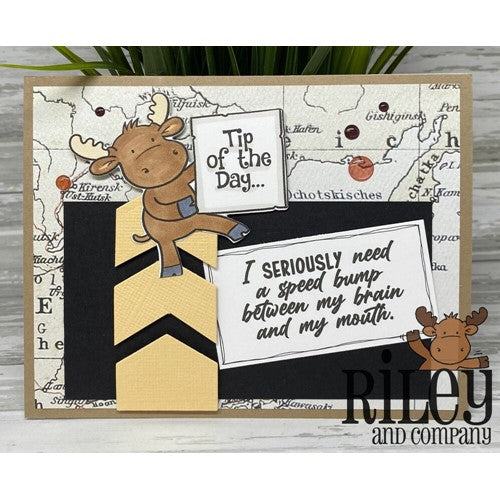 Simon Says Stamp! Riley And Company Funny Bones SPEED BUMPS Cling Rubber Stamp RWD-977