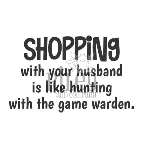 Simon Says Stamp! Riley And Company Funny Bones SHOPPING WITH YOUR HUSBAND Cling Rubber Stamp RWD-972
