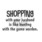 Simon Says Stamp! Riley And Company Funny Bones SHOPPING WITH YOUR HUSBAND Cling Rubber Stamp RWD-972