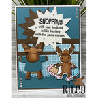 Simon Says Stamp! Riley And Company Funny Bones SHOPPING WITH YOUR HUSBAND Cling Rubber Stamp RWD-972