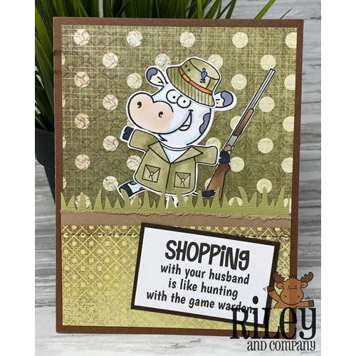 Simon Says Stamp! Riley And Company Funny Bones SHOPPING WITH YOUR HUSBAND Cling Rubber Stamp RWD-972