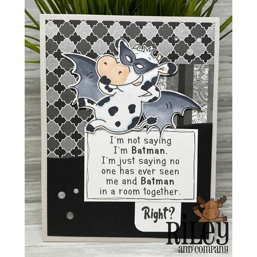 Simon Says Stamp! Riley And Company Funny Bones IM NOT SAYING IM BATMAN Cling Rubber Stamp RWD-979