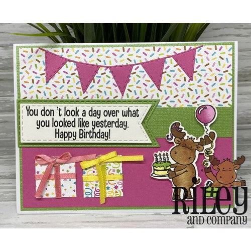 Simon Says Stamp! Riley And Company Funny Bones A DAY OVER YESTERDAY Cling Rubber Stamp RWD-975