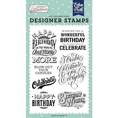 Echo Park Stamps Birthday Wishes
