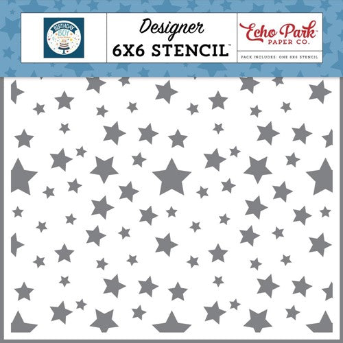 Simon Says Stamp! Echo Park BIRTHDAY STARS 6 x 6 Stencil bib263033