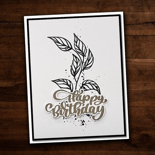 Simon Says Stamp! Paper Rose HAPPY BIRTHDAY CHUNKY Clear Stamp 24640
