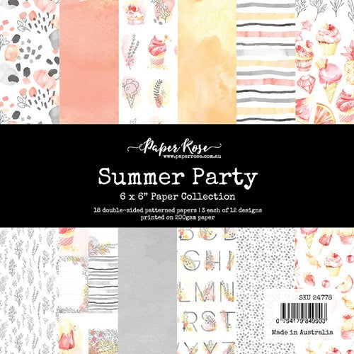 Simon Says Stamp! Paper Rose SUMMER PARTY 6x6 Paper Pad 24778*