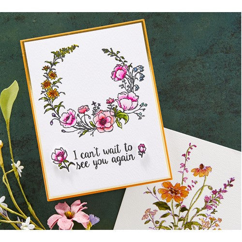Simon Says Stamp! STP-075 Spellbinders BEING AROUND YOU WREATH Clear Stamps*