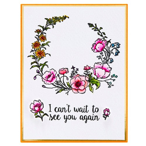 Simon Says Stamp! STP-075 Spellbinders BEING AROUND YOU WREATH Clear Stamps*