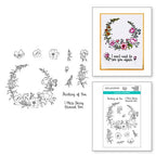 Simon Says Stamp! STP-075 Spellbinders BEING AROUND YOU WREATH Clear Stamps*