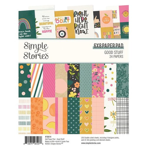 Simon Says Stamp! Simple Stories GOOD STUFF 6 x 8 Paper Pad 16814*