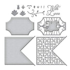 Simon Says Stamp! S5-492 Spellbinders WITH LOVE REGALIA Card Builder Etched Dies*
