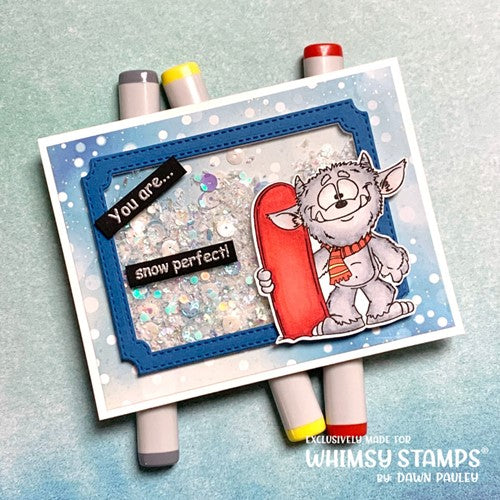 Simon Says Stamp! Whimsy Stamps SNOW MONSTERS Clear Stamps DP1082*