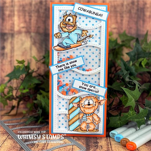 Simon Says Stamp! Whimsy Stamps SNOW MONSTERS Clear Stamps DP1082*