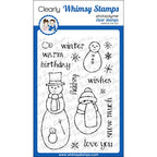 Simon Says Stamp! Whimsy Stamps FADOODLE SNOW PEEPS Clear Stamps CWSD272a*