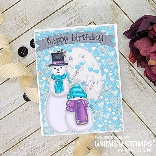 Simon Says Stamp! Whimsy Stamps FADOODLE SNOW PEEPS Clear Stamps CWSD272a*