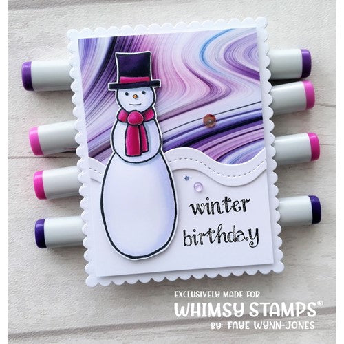 Simon Says Stamp! Whimsy Stamps FADOODLE SNOW PEEPS Clear Stamps CWSD272a*