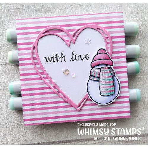 Simon Says Stamp! Whimsy Stamps FADOODLE SNOW PEEPS Clear Stamps CWSD272a*