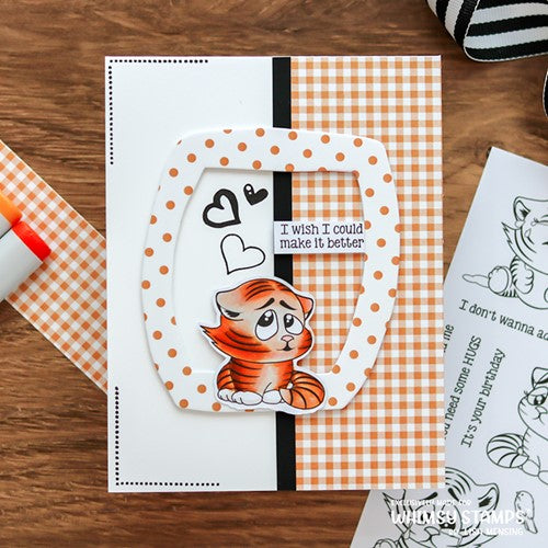 Simon Says Stamp! Whimsy Stamps TABBY TIGER Clear Stamps CWSD300a