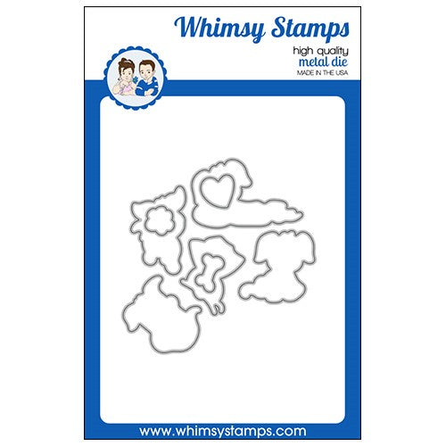 Simon Says Stamp! Whimsy Stamps PUPPY DOG KISSES Dies WSD327a