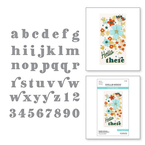 Simon Says Stamp! S4-1162 Spellbinders BE BOLD LOWERCASE ALPHABET AND NUMBERS Etched Dies