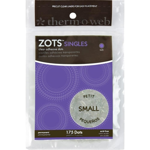 Simon Says Stamp! Zots SINGLES SMALL Clear Adhesive 175 Dots 3690