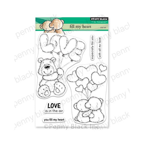 Simon Says Stamp! Penny Black Clear Stamps FILL MY HEART 30-889