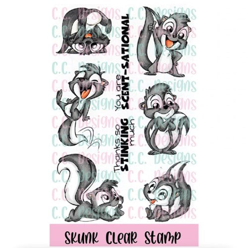 Simon Says Stamp! C.C. Designs SKUNKS Clear Stamp Set ccd0283