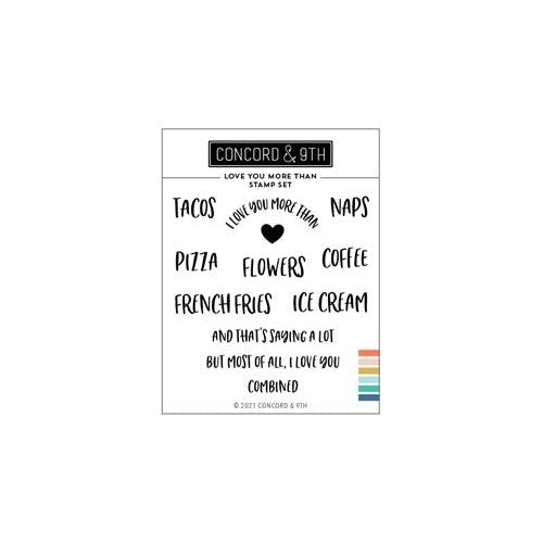Simon Says Stamp! Concord & 9th LOVE YOU MORE THAN Clear Stamps 11296