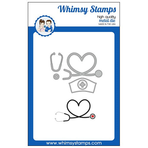 Simon Says Stamp! Whimsy Stamps STETHOSCOPE Dies WSD332a