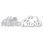 Simon Says Stamp! Memory Box HELLO FRIEND POSH SCRIPT Dies 94586