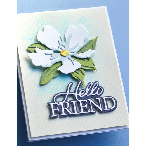 Simon Says Stamp! Memory Box HELLO FRIEND POSH SCRIPT Dies 94586