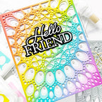 Simon Says Stamp! Memory Box HELLO FRIEND POSH SCRIPT Dies 94586 | color-code:ALT3